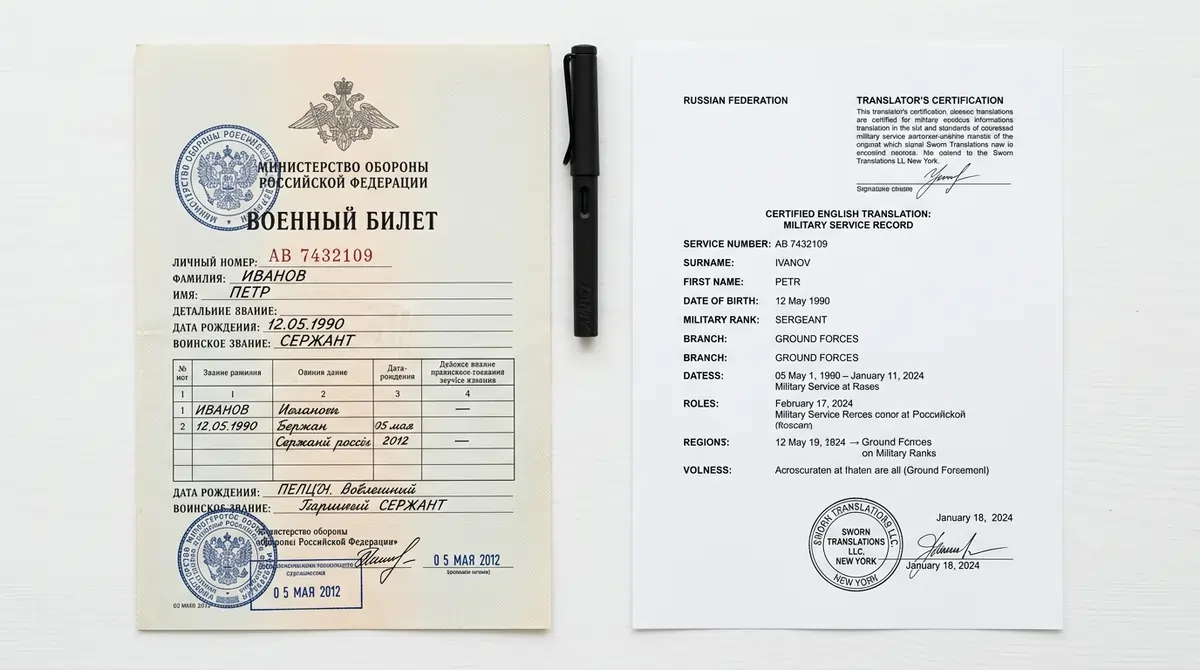 You are currently viewing Foreign military service record translation for USCIS and US immigration (2026)