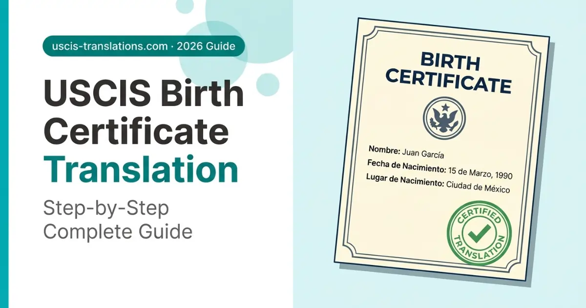 You are currently viewing USCIS Birth Certificate Translation: Step-by-Step Complete Guide (2026)